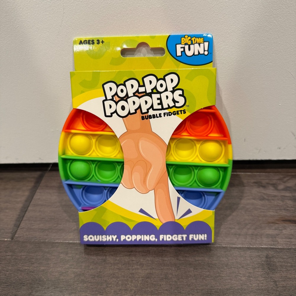 Big Time Toys Pop-Pop Poppers Rainbow Circle Bubble Fidget Toy
